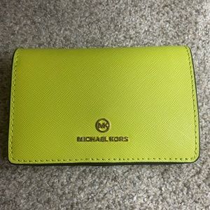 Michael Kors slim wallet, limeade. NEW!!